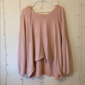 Rose hooded top